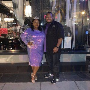 Purple Iridescent Sequin Dress 3XL